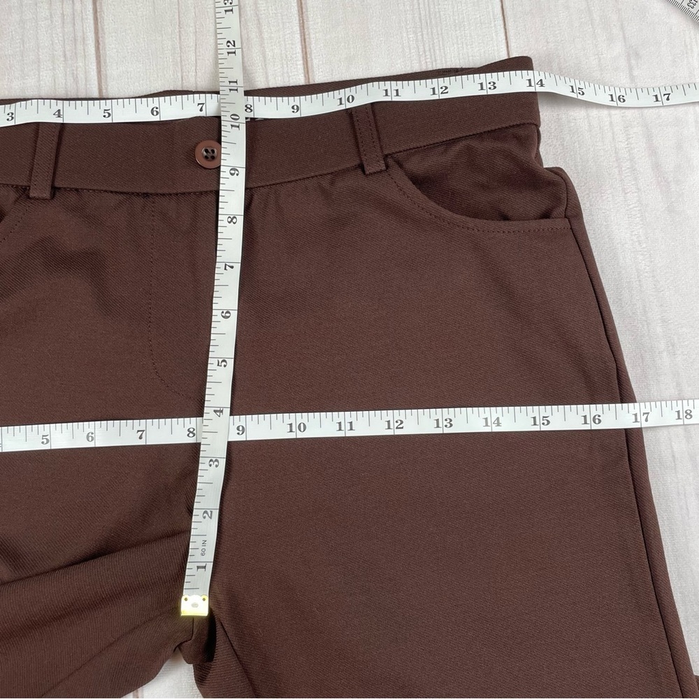 ZTN Stretchy Dress Pants Trousers Womens S Brown Straight Slacks Business Office - Picture 14 of 16